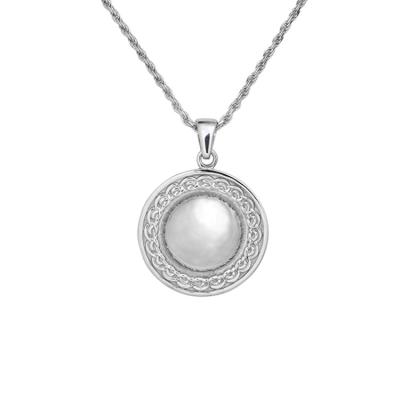 sterling silver circle of life cremation pendant necklace